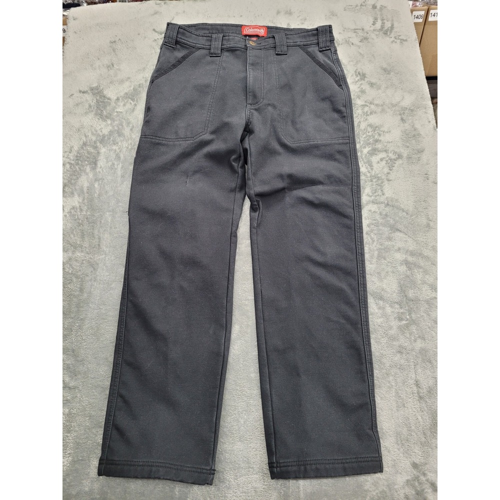 Coleman Utility Pants Mens 32/30 Black Fleece Lined Canvas Workwear
